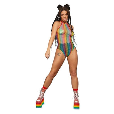 Fever Rainbow Fishnet Bodysuit_1