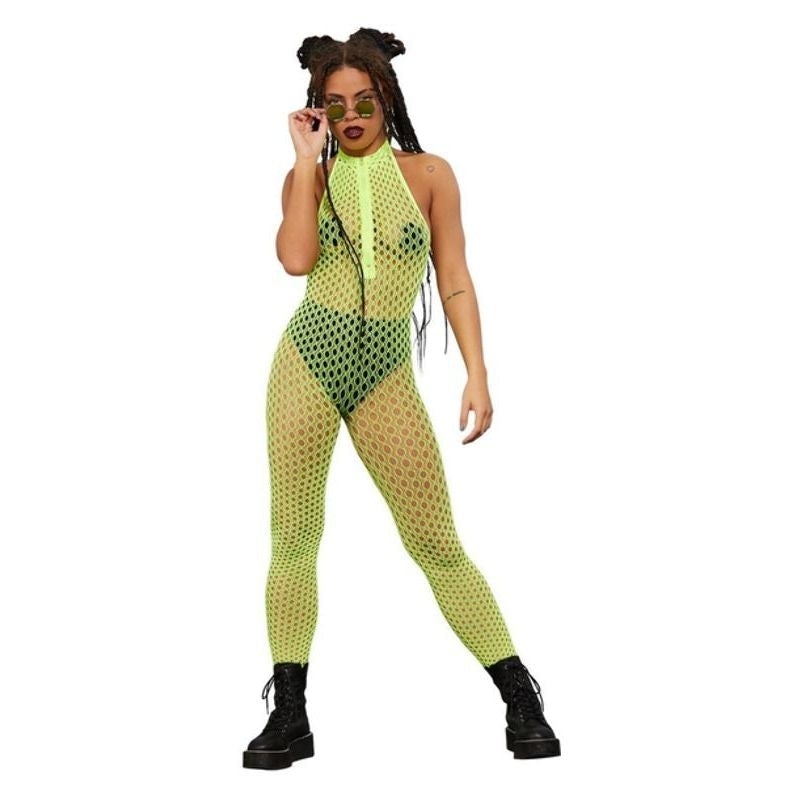 Fever Sleeveless Zipped Bodystocking Adult Neon Yellow_1