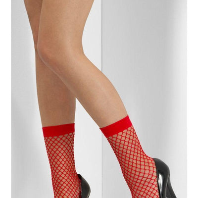 Fishnet Socks Adult Red_1