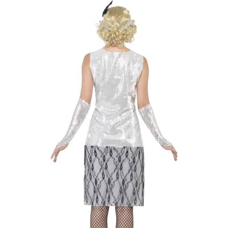 Flapper Costume Adult Silver Black_2