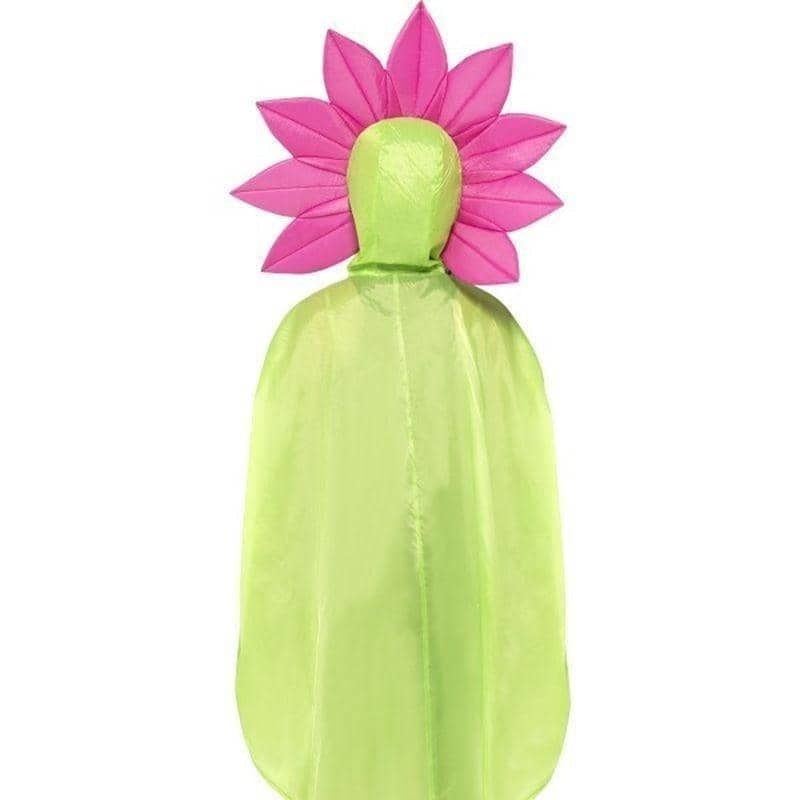 Flower Party Poncho Adult Green Pink_3