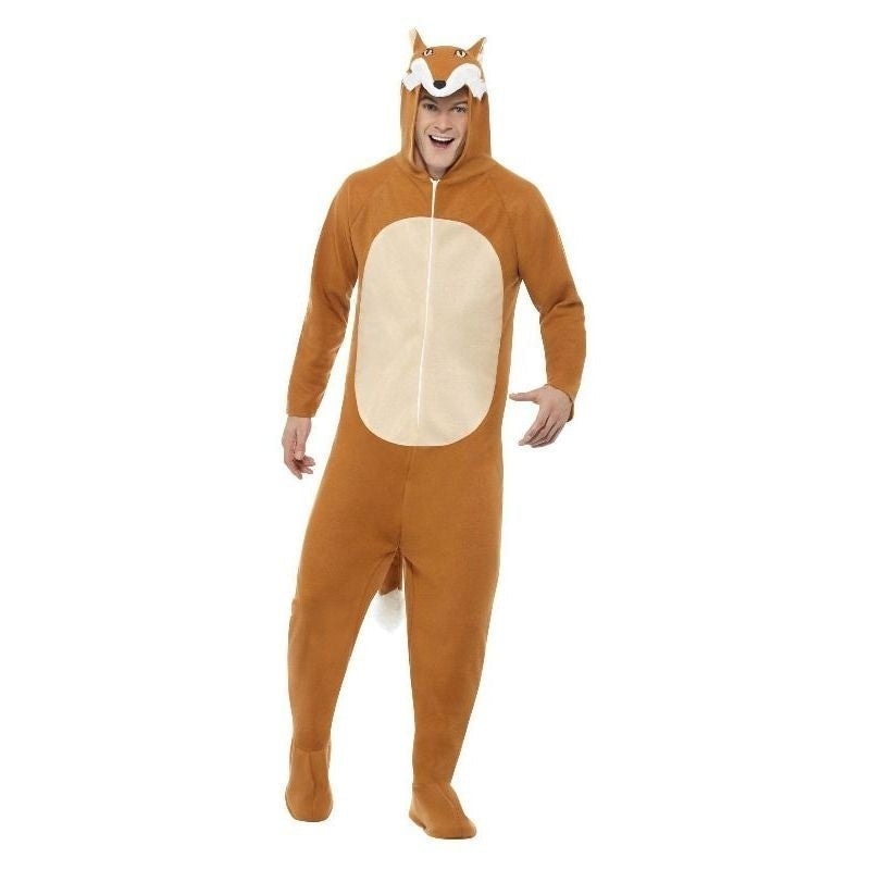 Fox Costume Adult All In One Orange_2