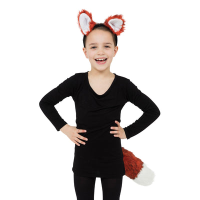 Fox Set Big Tail Ears Headband Costume Kit_1