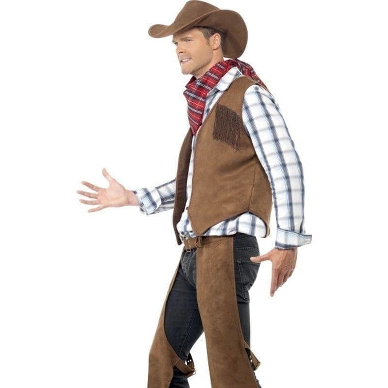 Fringe Cowboy Costume Adult Brown_2