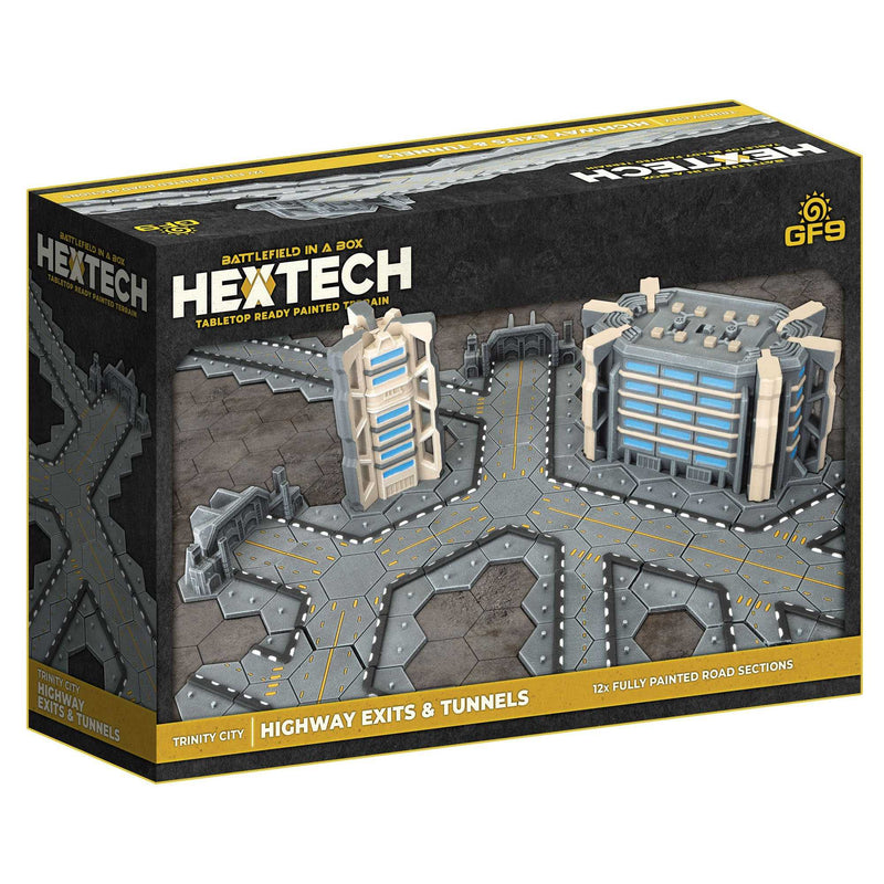 Hextech Tabletop Ready Painted Terrain: Trinity City Highway Exits and Tunnels