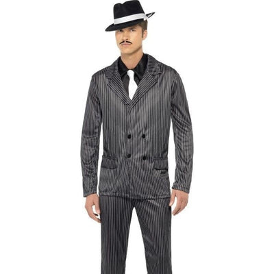 Gangster Costume Adult Black White_1