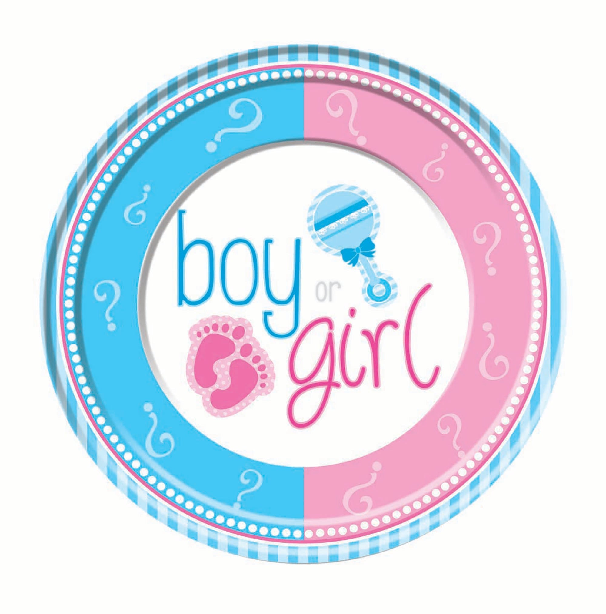 Gender Reveal Large Plate – Mad Distribution Costumes Australia