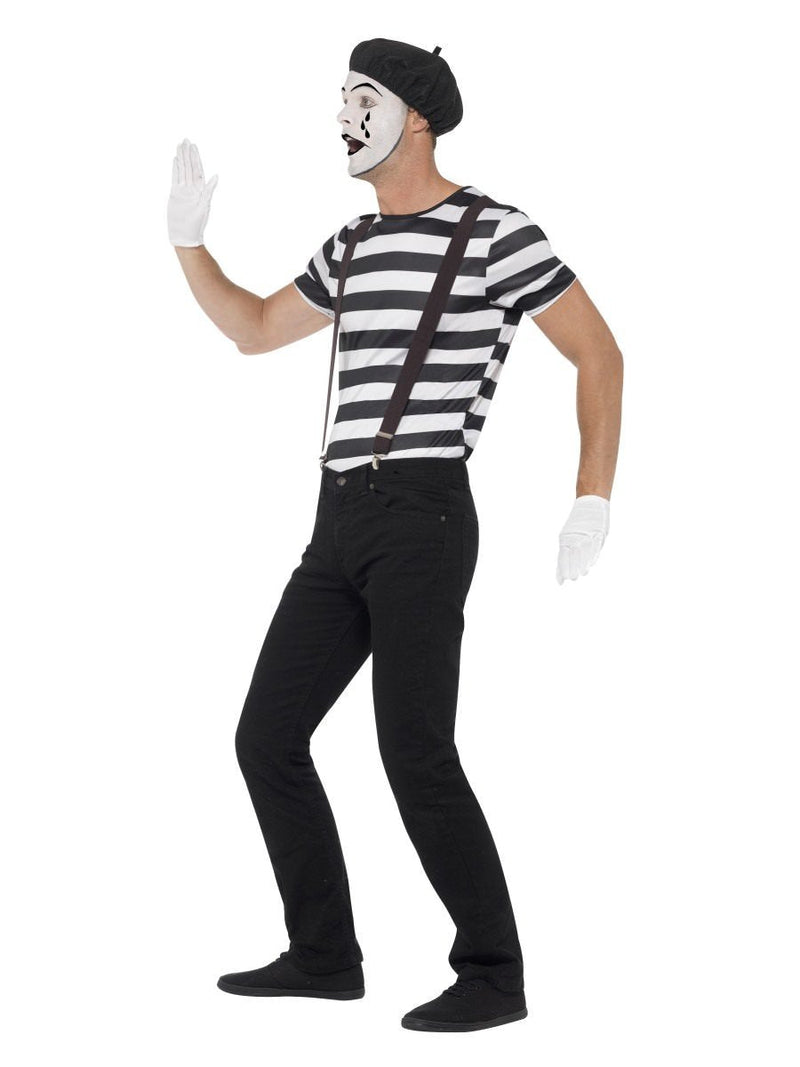 Gentleman Mime Artist Costume Adult Black Make Up_3