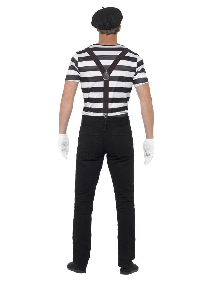 Gentleman Mime Artist Costume Adult Black Make Up_4