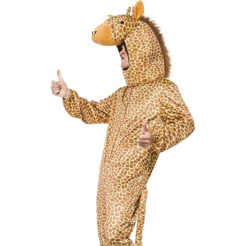 Size Chart Giraffe Costume Adult Orange Bodysuit Hood