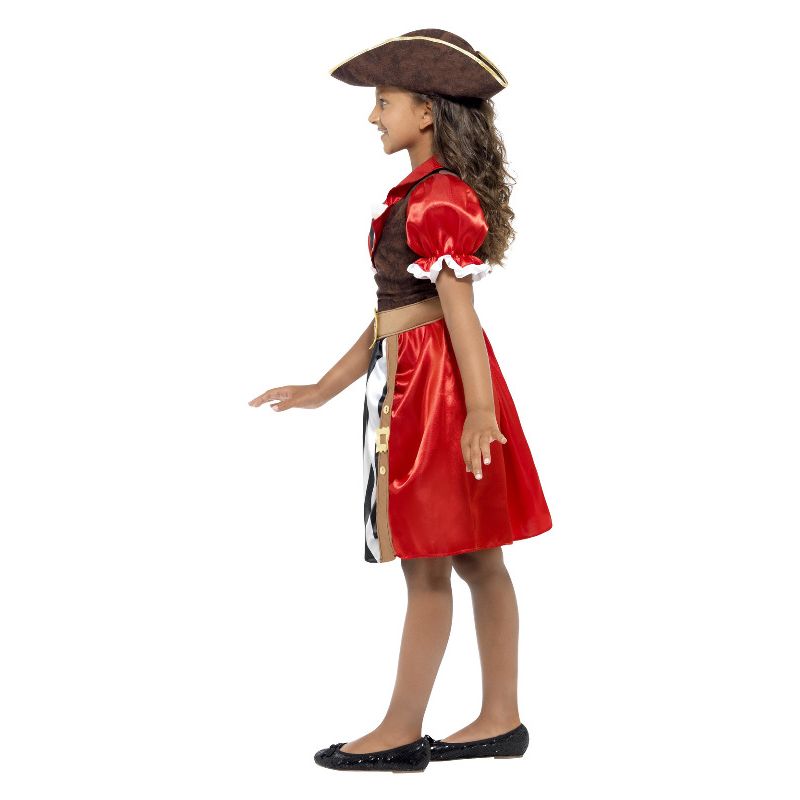 Girls Pirate Captain Costume Red Child_3