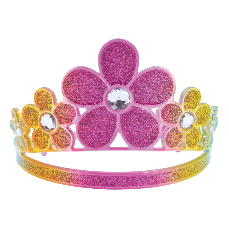 Glitter Rainbow Flower Tiara Princess Costume Accessory_1