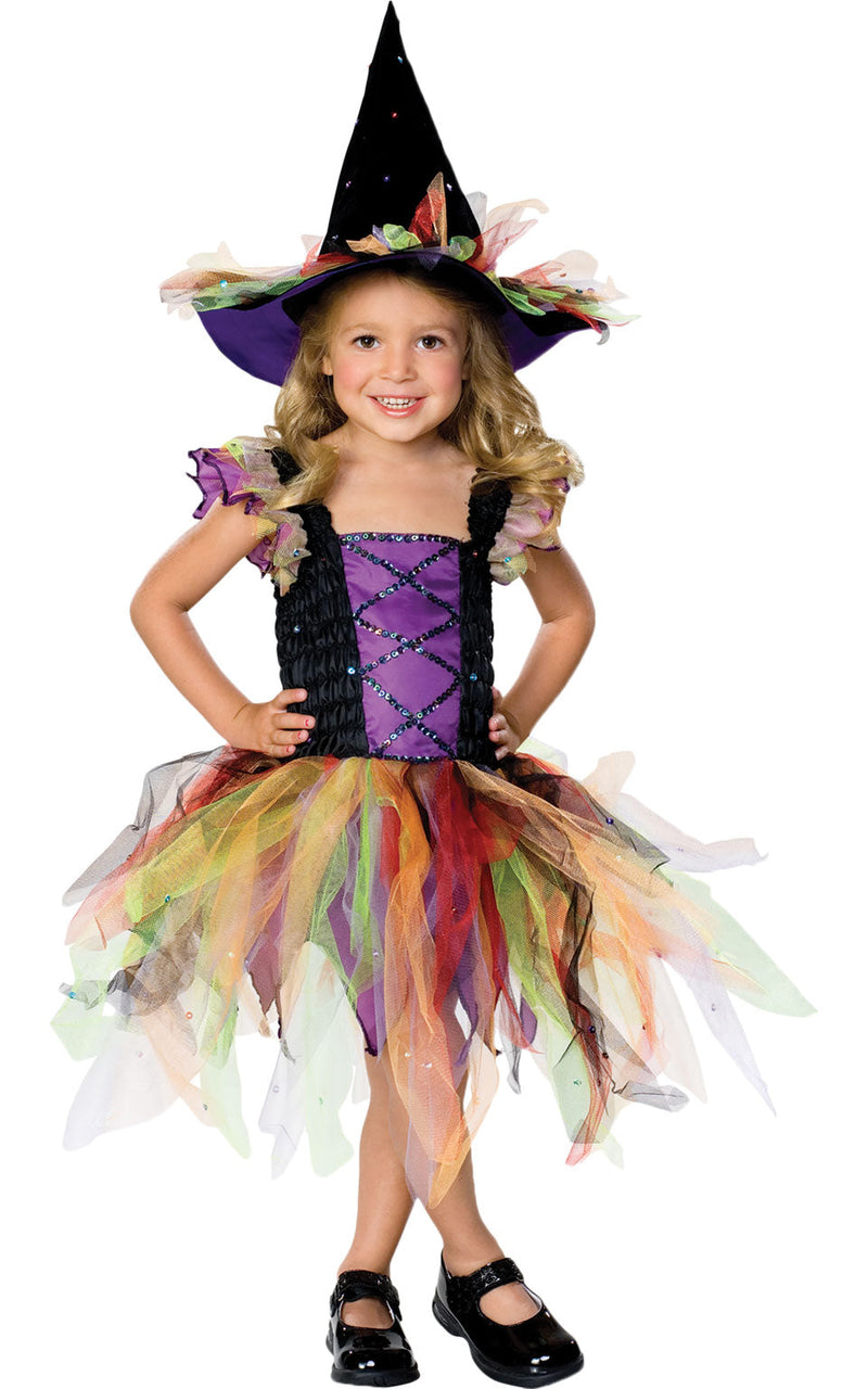 Size Chart Glitter Witch Costume - Childrens