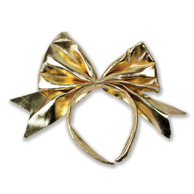 Gold Bow On Headband Costume Accessory_1