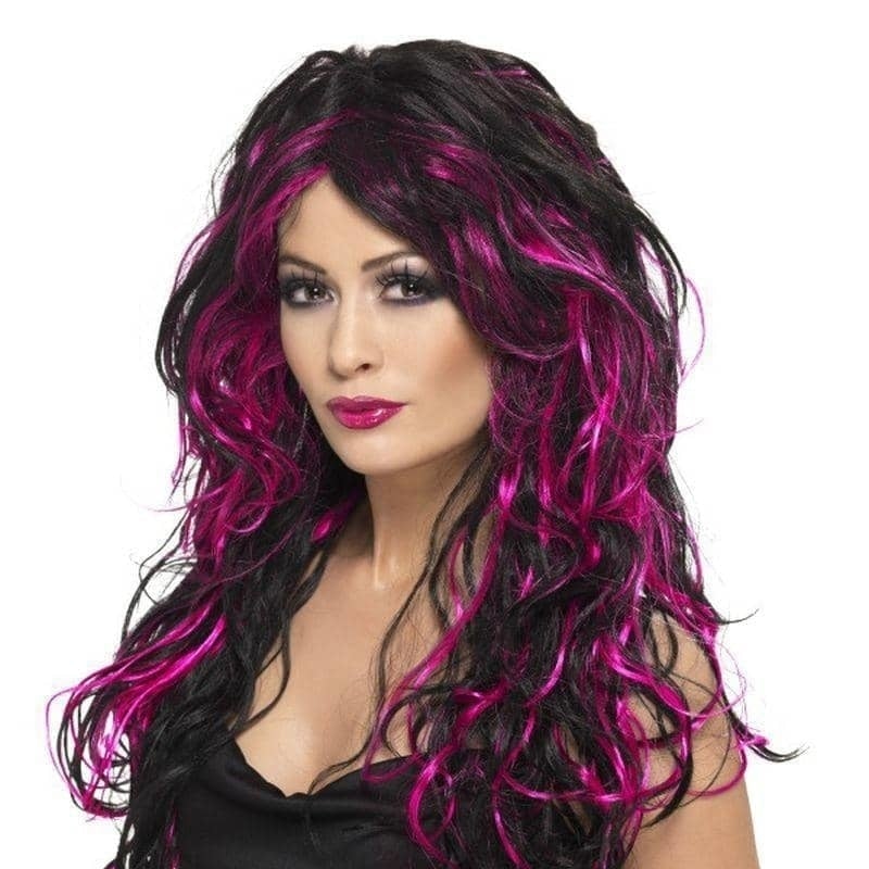 Gothic Bride Wig Adult Pink_1