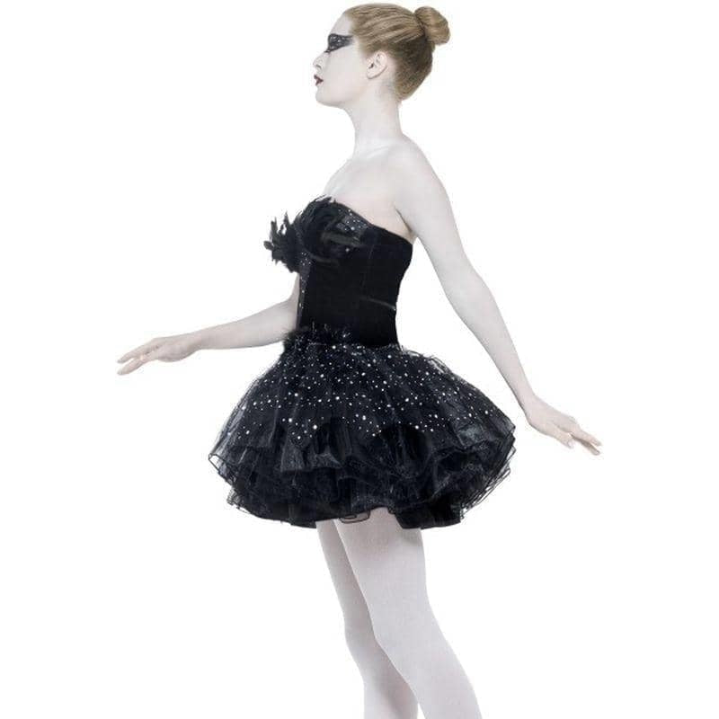 Gothic Swan Masquerade Costume Adult Black_3