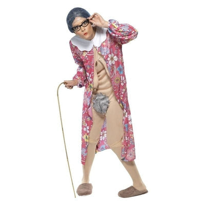 Gravity Granny Costume Adult Pink Bodysuit_1