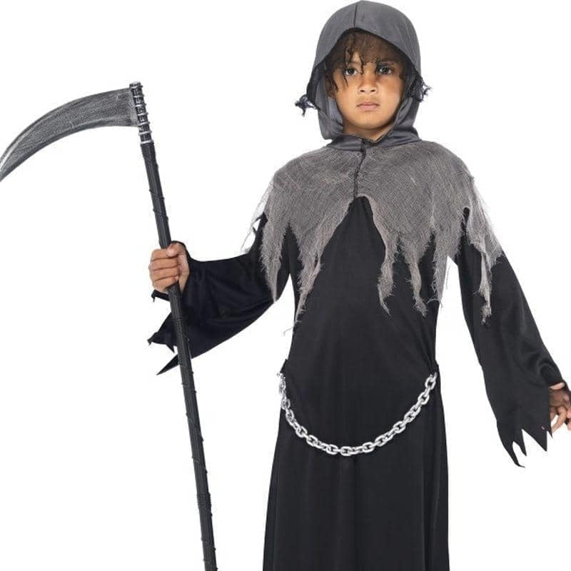 Grim Reaper Costume Kids Black Grey_1