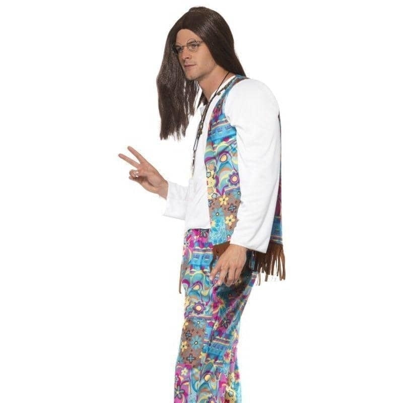 Groovy Hippie Costume Adult Blue Floral_3