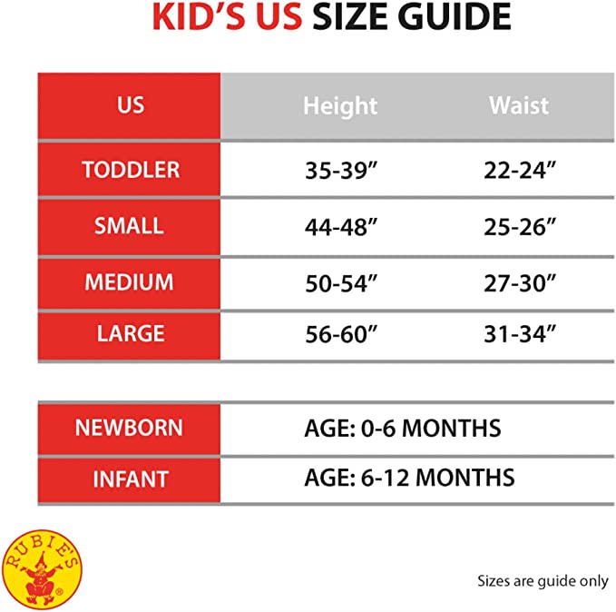 Size Chart Han Solo Deluxe Costume Kids Star Wars Smuggler