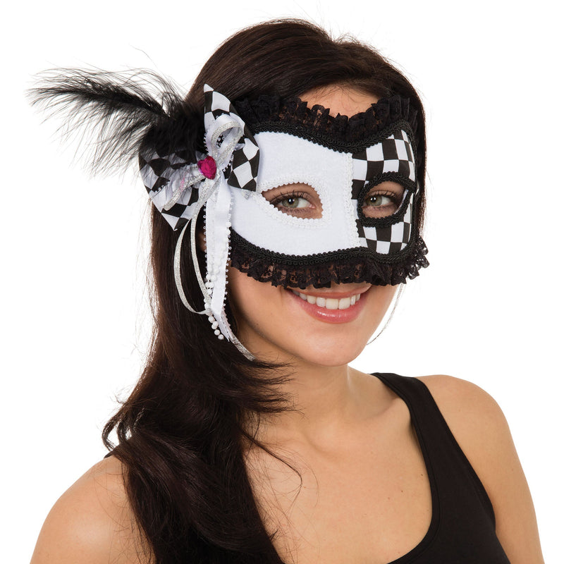 Harlequin Jester Glasses Frame Mask Eye Masks Female_1