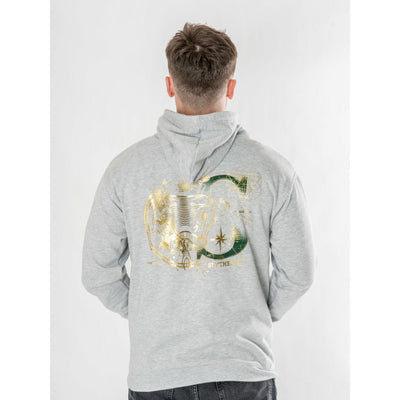 Harry Potter Unisex Grey Marl Slytherin Zodiac Hoodie Adult_1