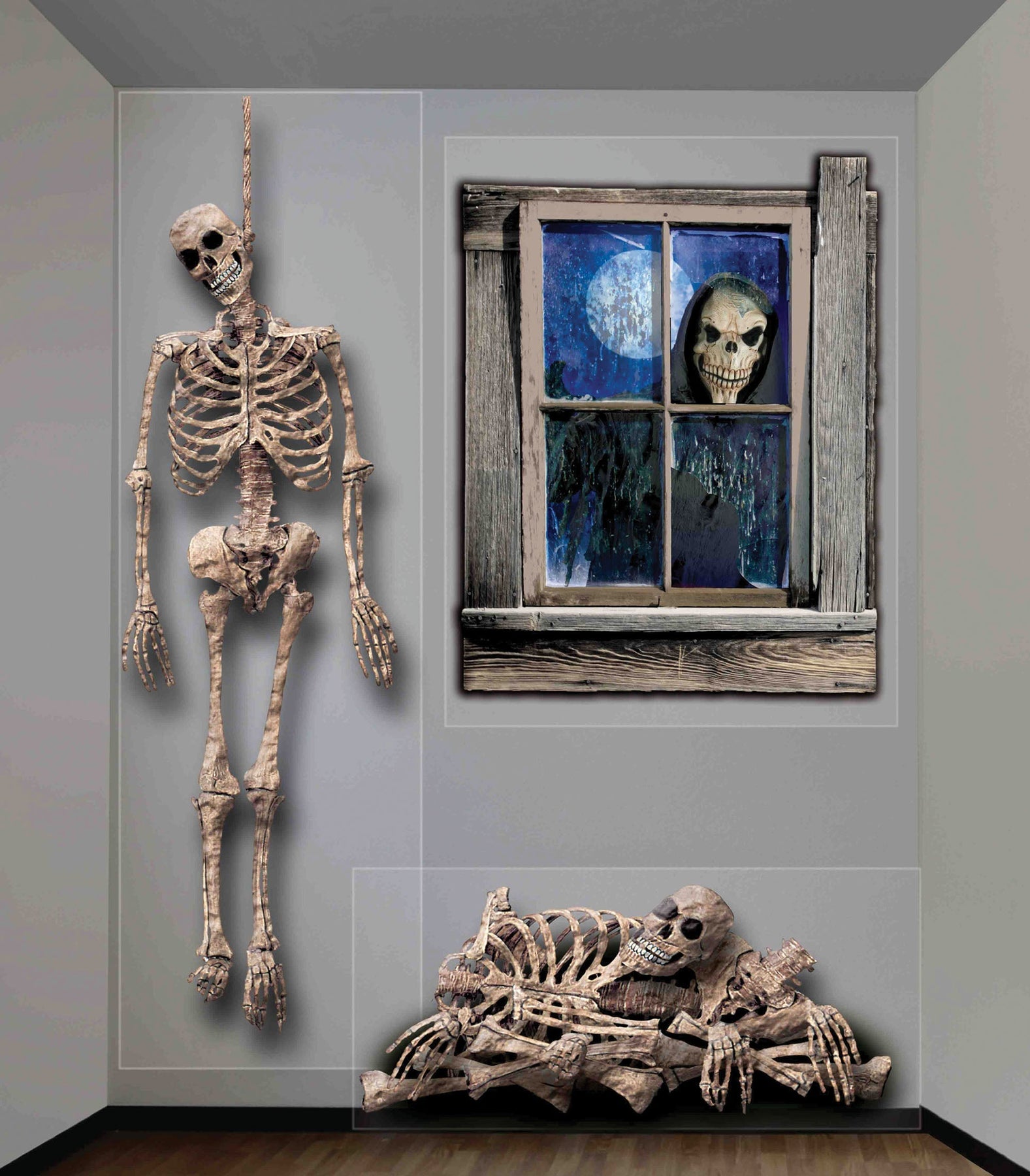 Haunted House Ghastly Giant Walldecor Halloween Items Unisex – Mad ...