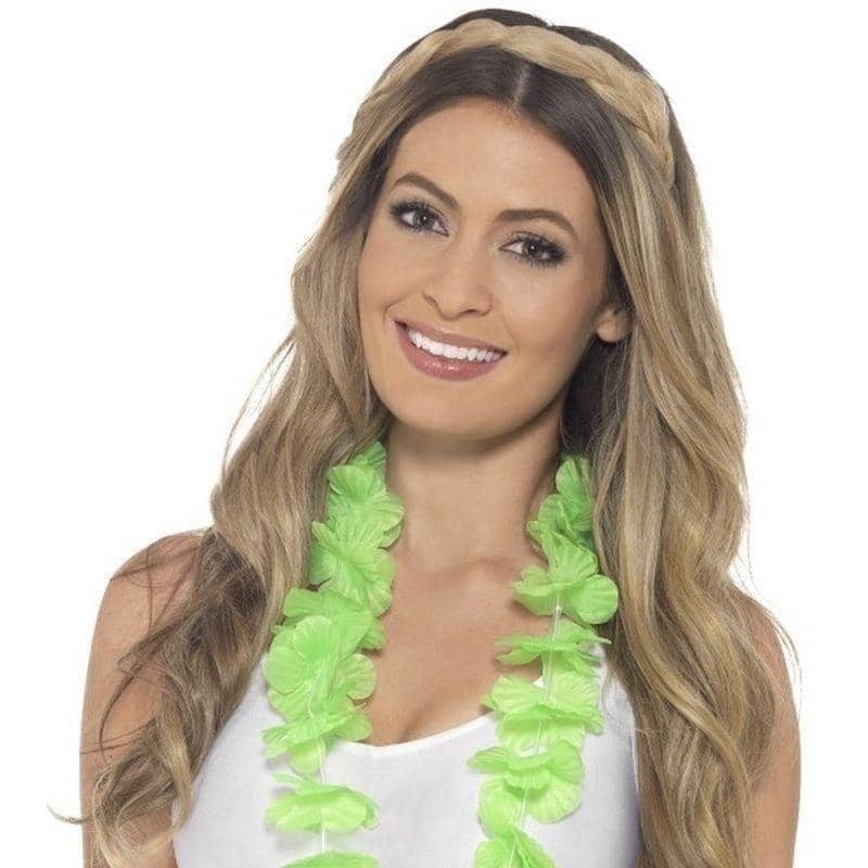 Hawaiian Lei Adult Neon Green_1