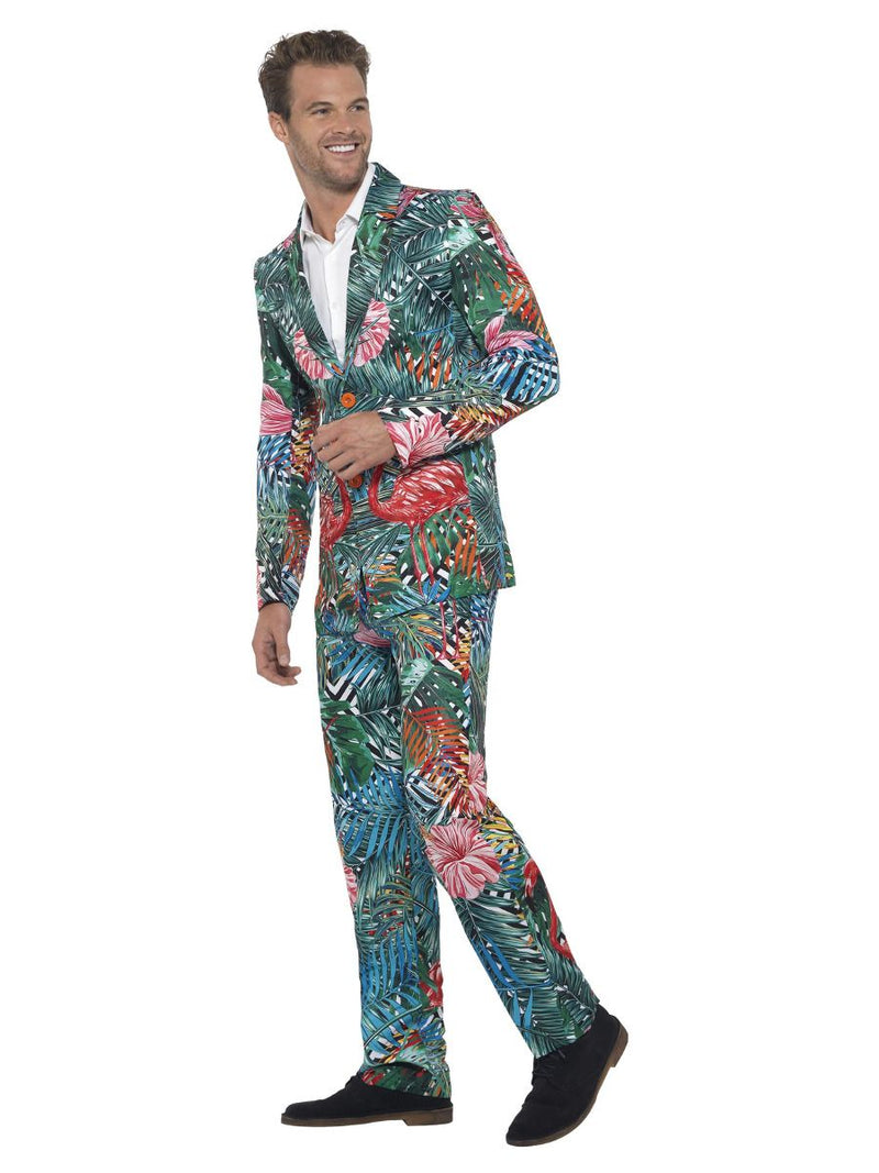 Hawaiian Tropical Flamingo Suit Adult Green_3