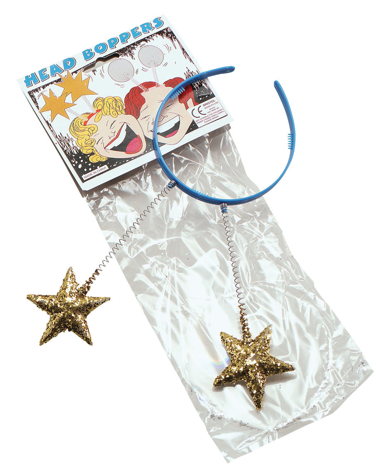 Head Boppers Gold Stars Glitter Pack of 12_1