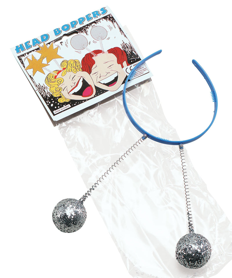 Head Boppers Silver Balls Disco Glitter_1