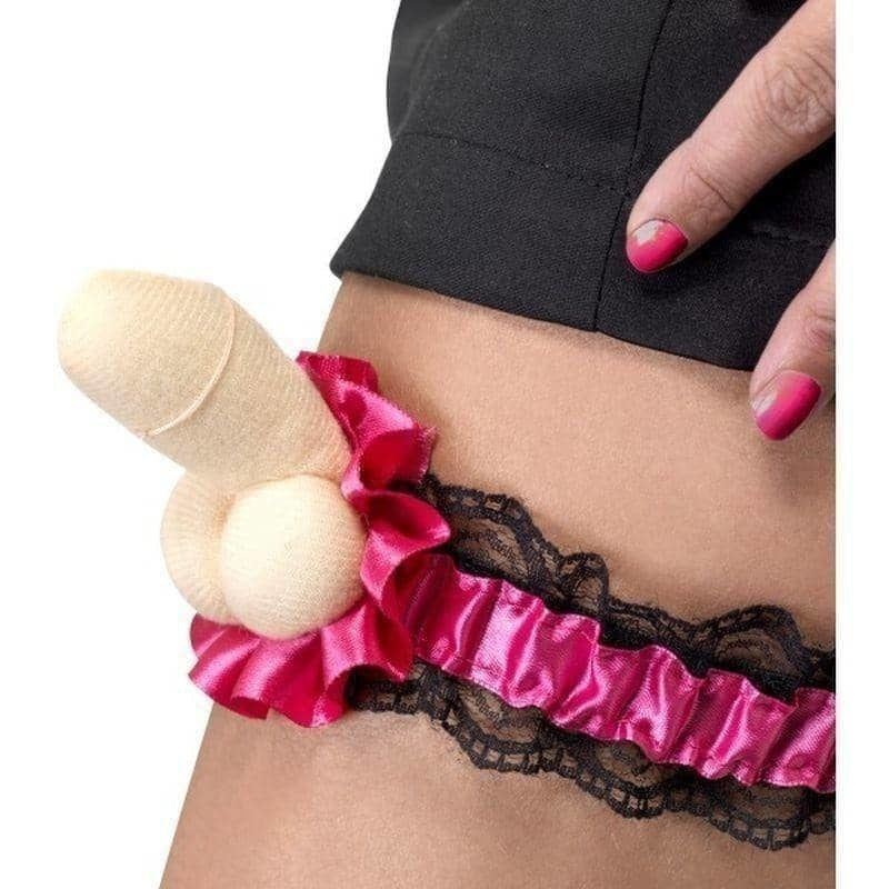 Hen Night Plush Willy Garter Adult Pink_1