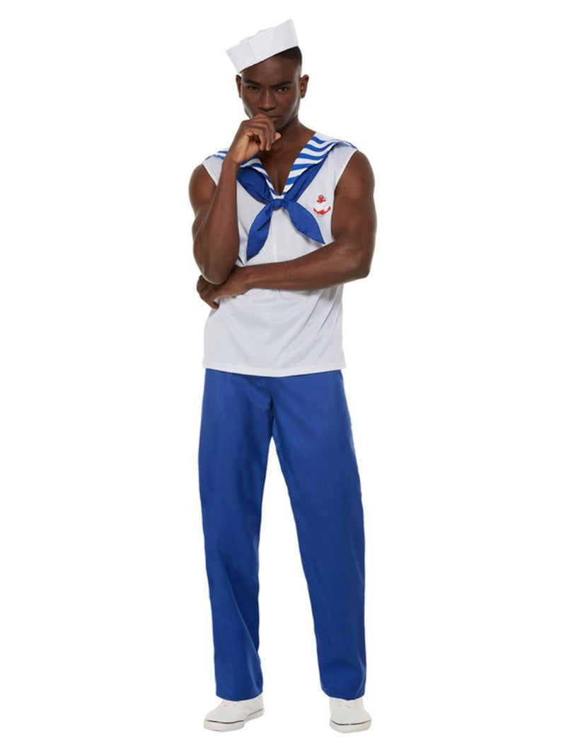 High Seas Sailor Costume Mens Costume with Dough Boy Hat_2