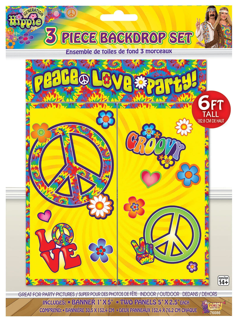 Hippie Decor Backdrop Set 3pc 6&