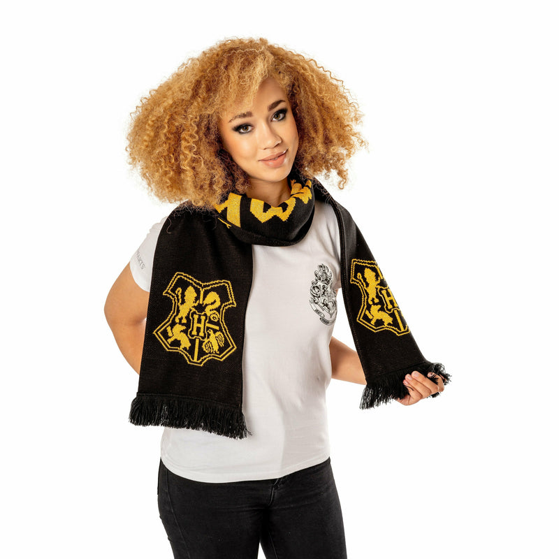 Hogwarts Reverse Gold Harry Potter Long Length Scarf Adult_1