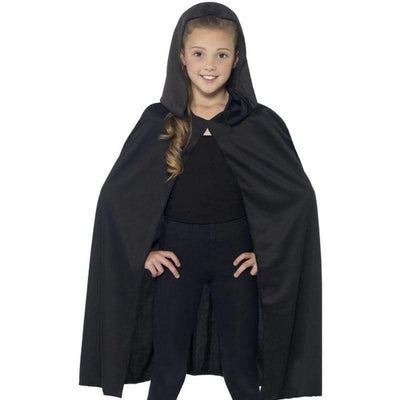 Hooded Cape Kids Black_1