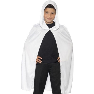 Hooded Cape Kids White_1