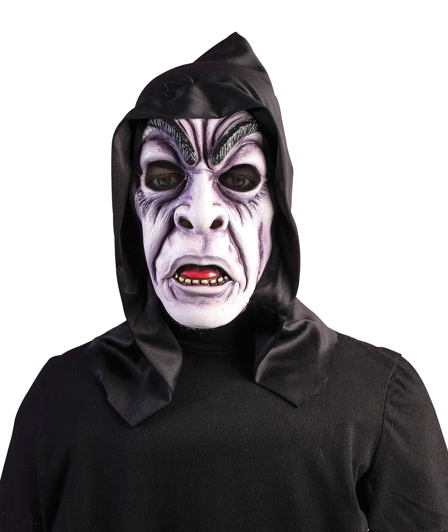 Hooded Zombie Ghoul Mask Rubber Masks Male – Mad Distribution Costumes ...