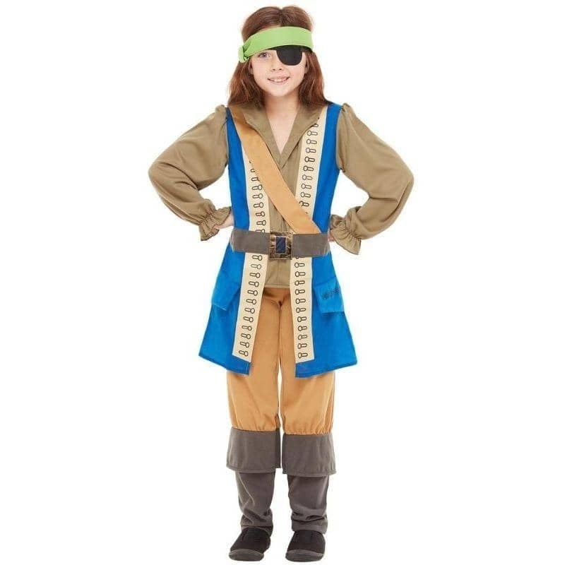 Horrible Histories Pirate Captain Costume Child Blue_1