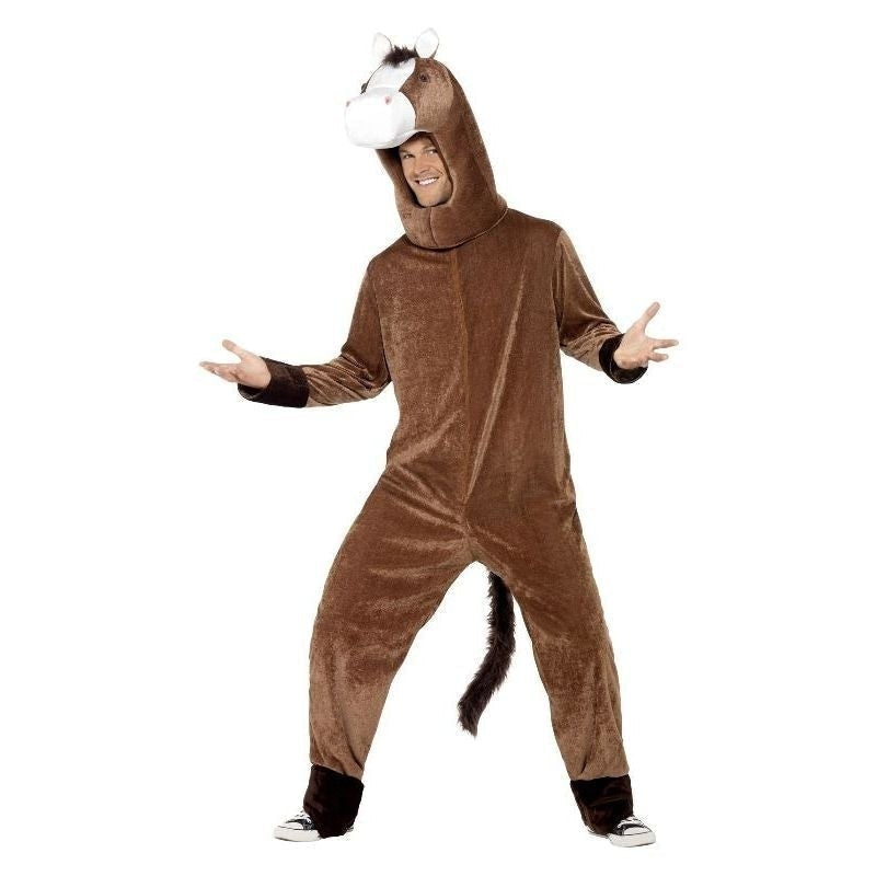 Horse Costume Adult Brown Jumpsuit_2