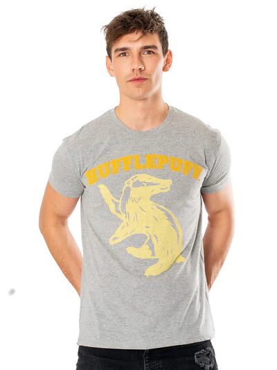 Hufflepuff University Grey Reverse Harry Potter Unisex Large Adult_1