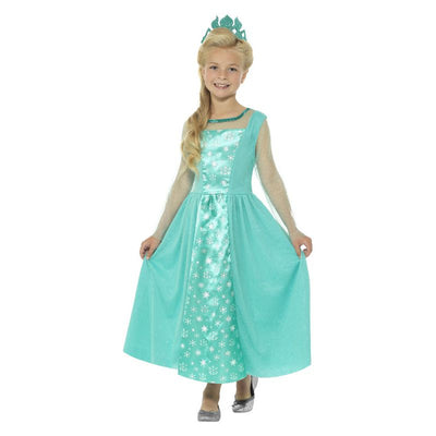 Ice Princess Girls Costume Blue Elsa Dress_1