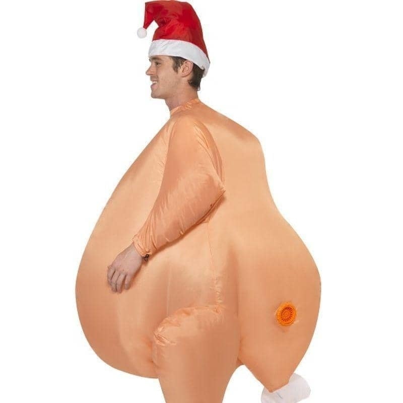 Inflatable Roast Turkey Costume Adult Brown_3