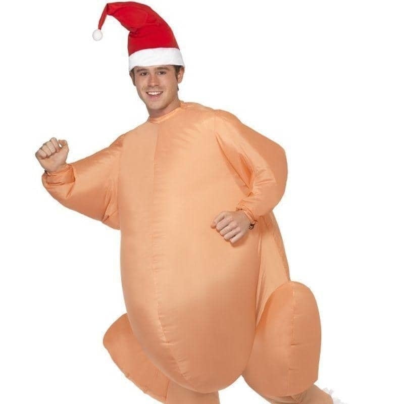 Inflatable Roast Turkey Costume Adult Brown_1