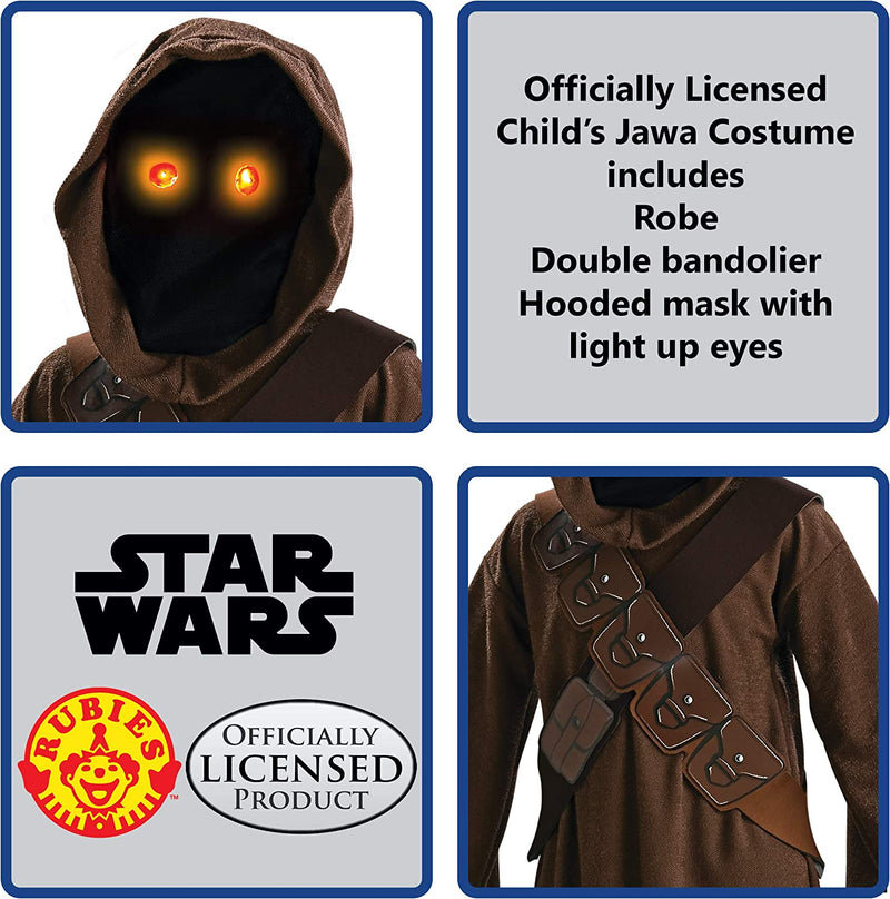 Jawa Kids Costume Light Up Eye Hooded Robe Star Wars_4