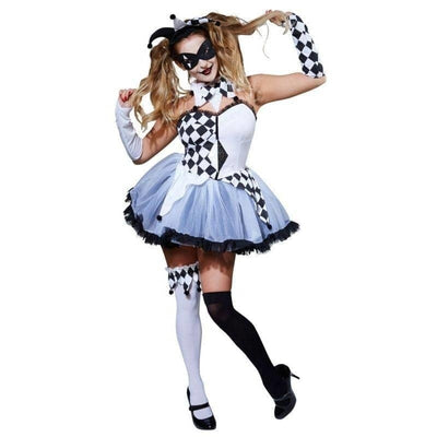 Jesterella Harlequin Ladies Costume_1