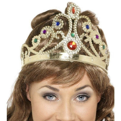 Jewelled Queens Crown Adult Gold_1