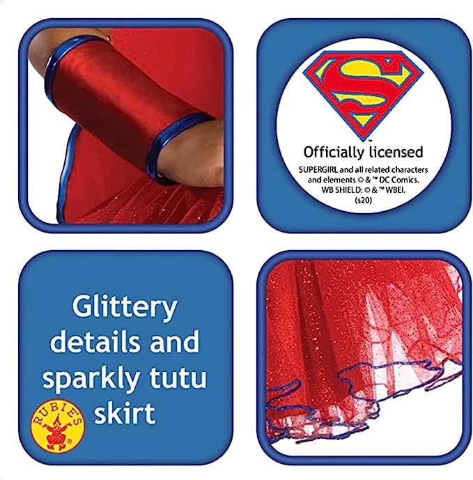 Justice League Childs Supergirl Costume Tutu Dress_3