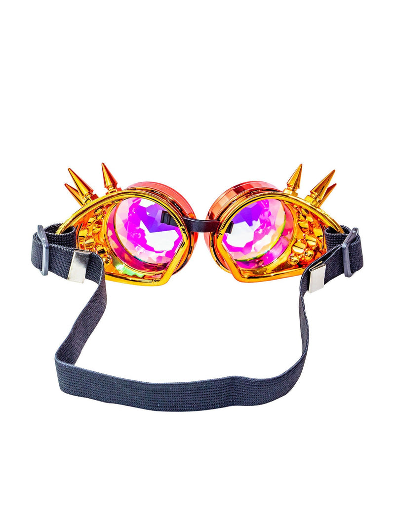 Size Chart Kaleidoscope Goggles Red Orange Steampunk Glasses