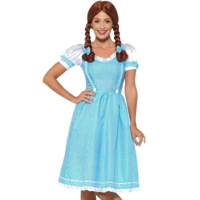 Kansas Country Girl Costume Adult Blue White_1